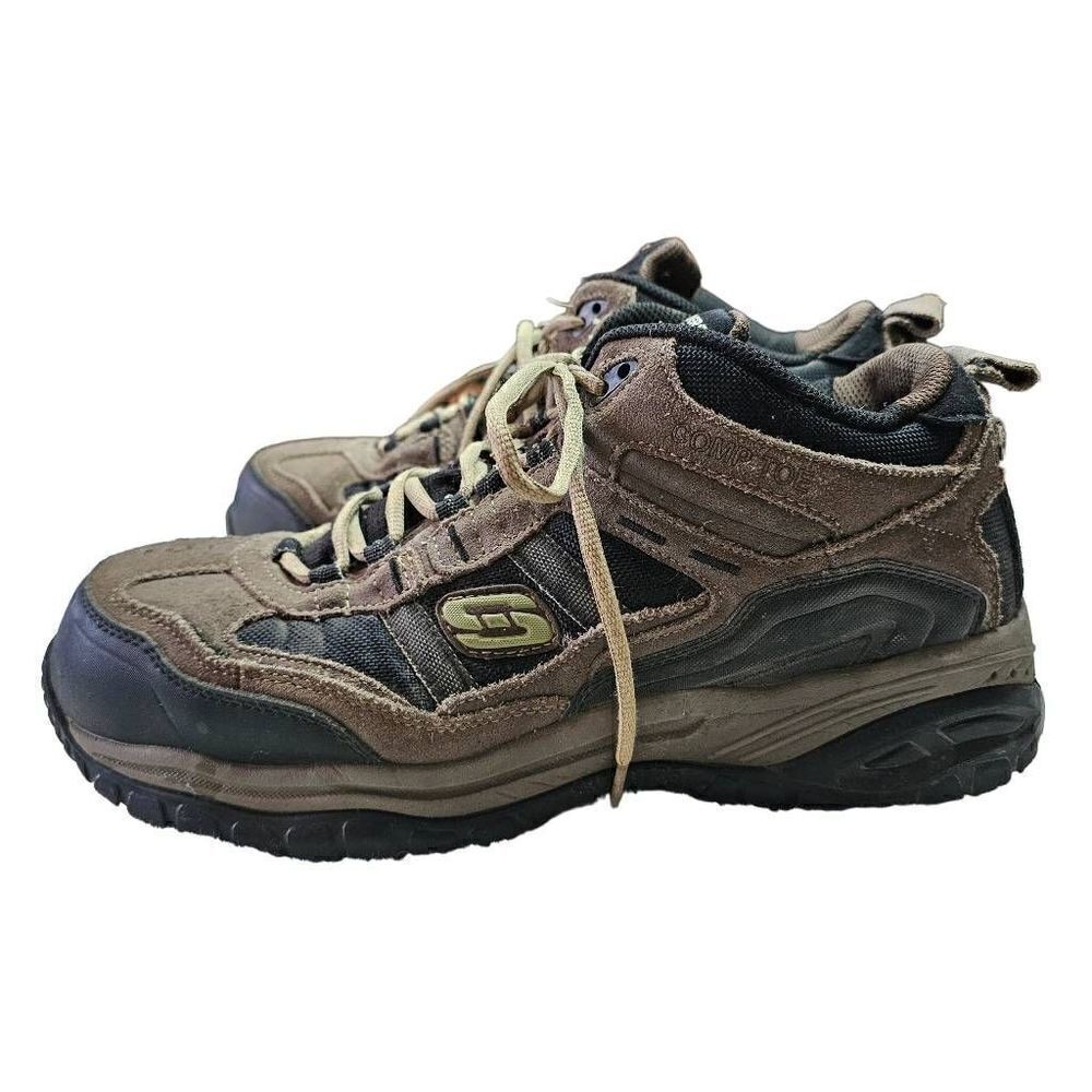 SKECHERS Work Men's Soft Stride Canopy High Top Athletic Composite Toe Shoes Siz